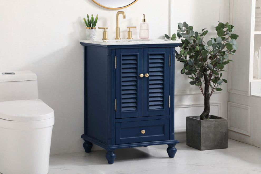 Home Living 24" Single Bathroom Vanity, Blue