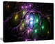 Multi Color Fractal Space Circles, Abstract Canvas Art Print, 40x30