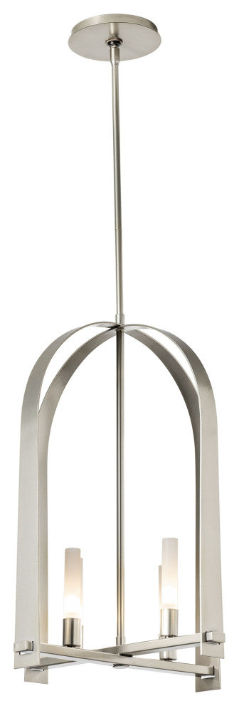 Triomphe 4-Light Pendant Frosted Glass, Sterling