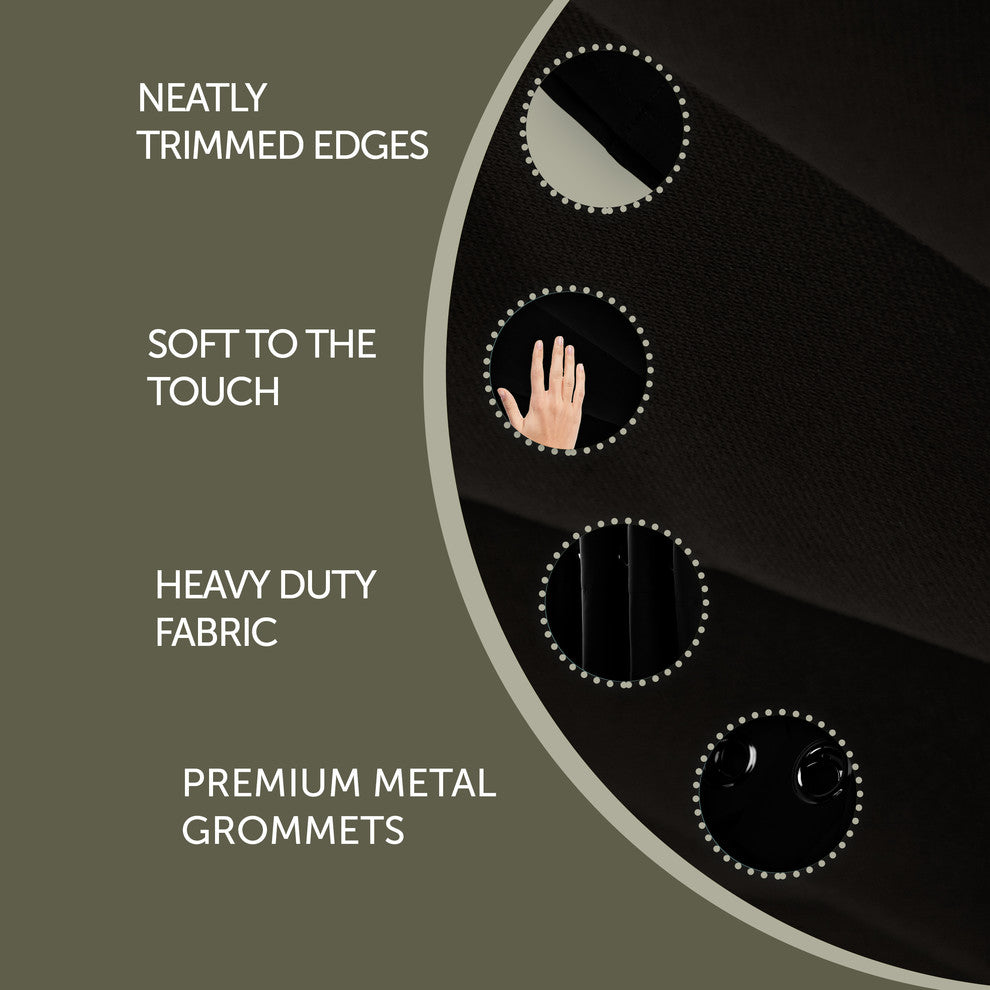 Heavy Duty Drapery Panel 52"x96" 1 Panel, Black