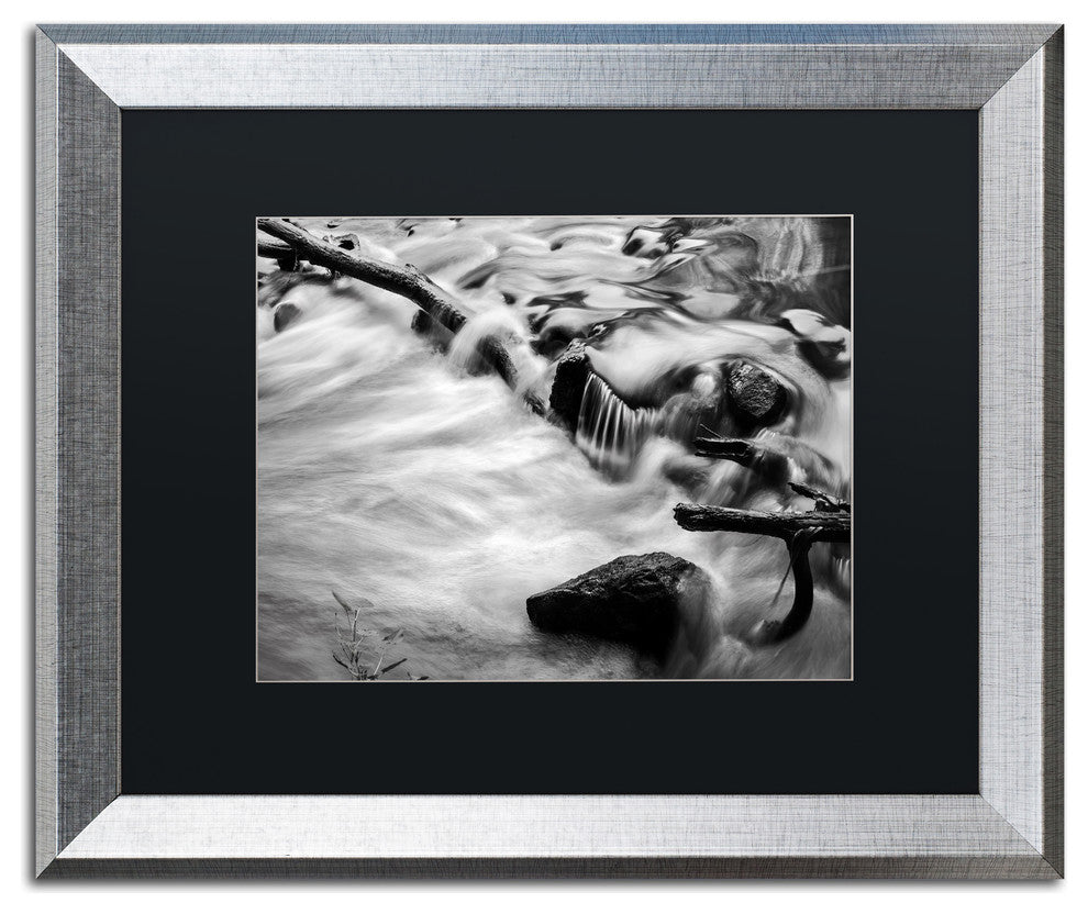 Jason Shaffer 'Black River' Matted Framed Art, Silver Frame, Black Mat, 20x16