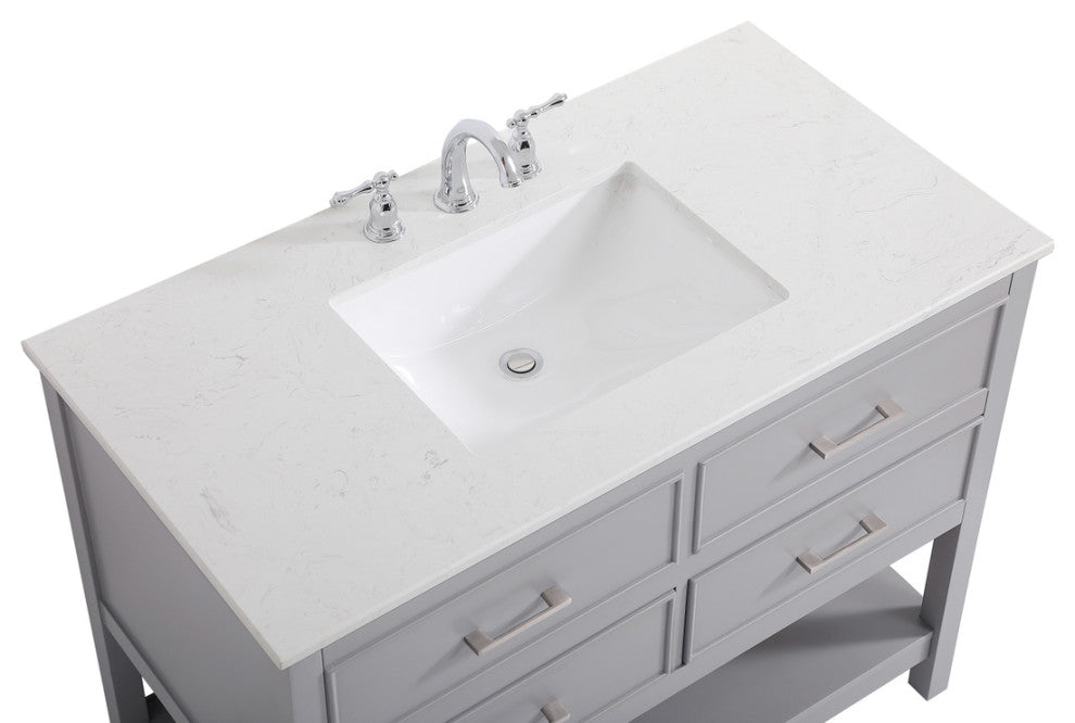 Home Living 42" Single Bathroom Vanity, Gray