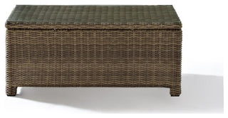 Bradenton 3Pc Outdoor Wicker Conversation Set Sand/Weathered Brown