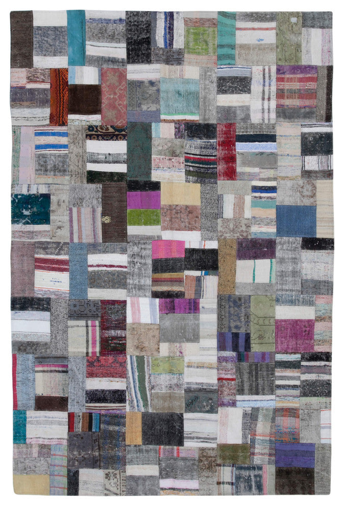 Rug N Carpet - Handmade Turkish 6' 7'' x 10' 0'' Unique Patchwork Kilim Rug
