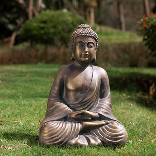 19"H MGO Meditating Buddha Statue