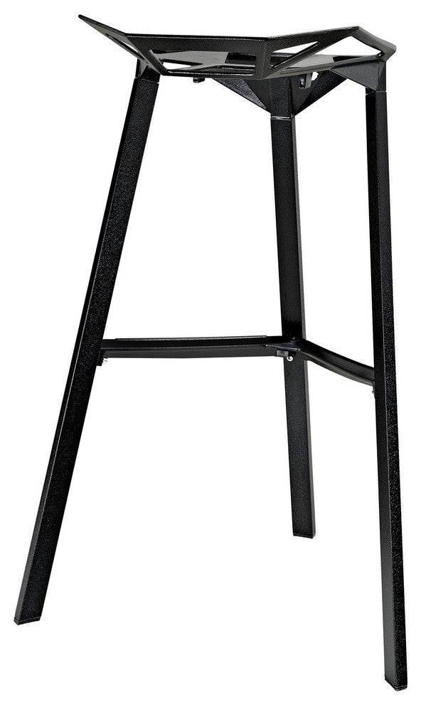 Modern Contemporary Living Room Stacking Bar Stool Black