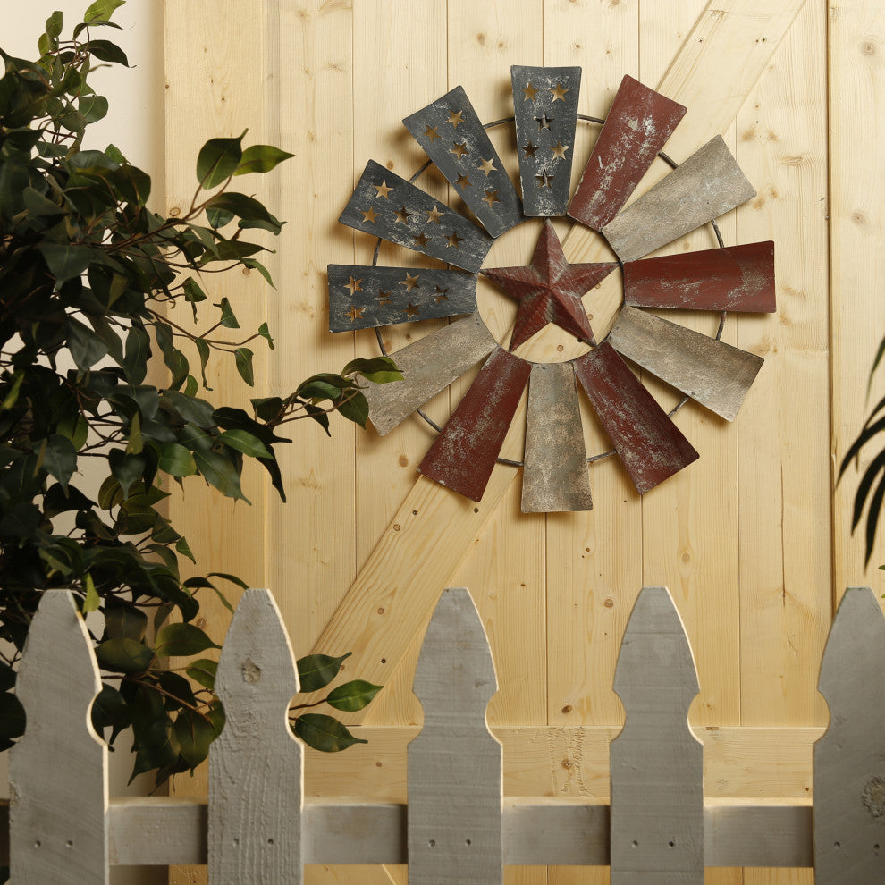 Patriotic Windmill Wall Decor