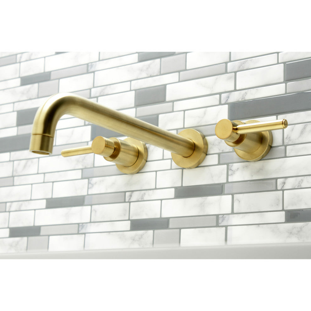 KS8057DL Wall Mount Tub Faucet, Brushed Brass