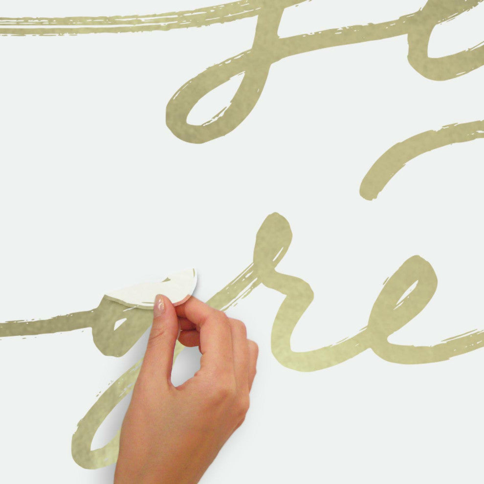 Season'S Greetings Peel and Stick Wall Decals With Metallic Ink