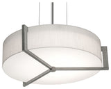 Apex 15'' Pendant, Weathered Gray, Linen White Shade