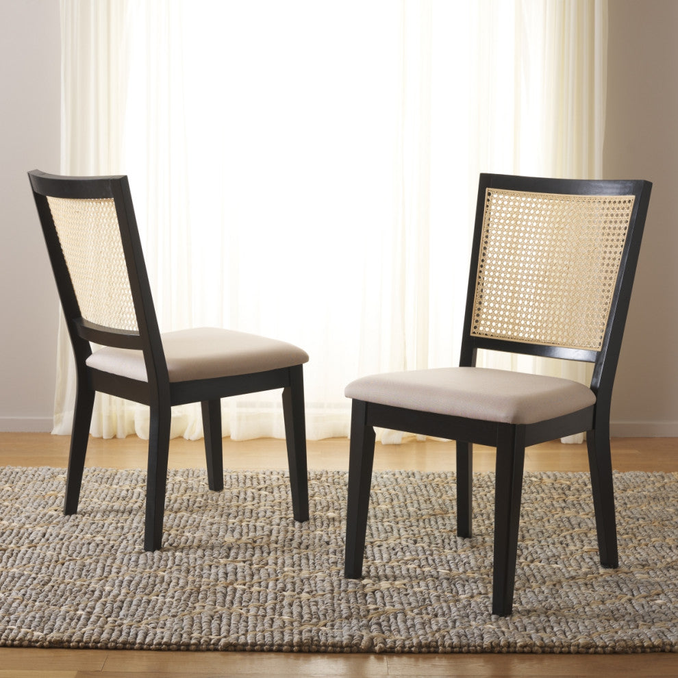 Safavieh Margo Dining Chair, Set of 2, Black/Beige
