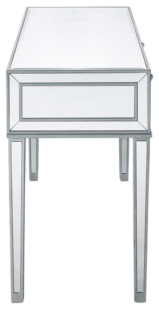 Desk 42" W X 18" D X 30" H, Antique Silver Paint