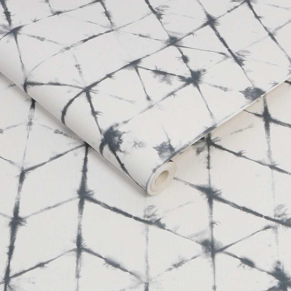 Transform Tie Dye Geo Mono Peel and Stick Wallpaper