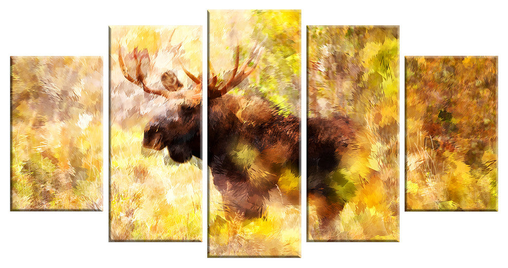 "Magnificent Moose" Canvas Painting