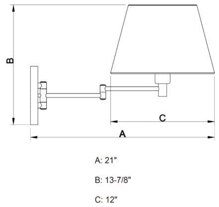 Chapeau Instalux Swing Arm Wall Light New Bronze