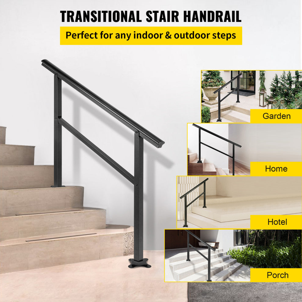 Outdoor Handrails Aluminum Stair Railing Staircase Handrail, 4ft