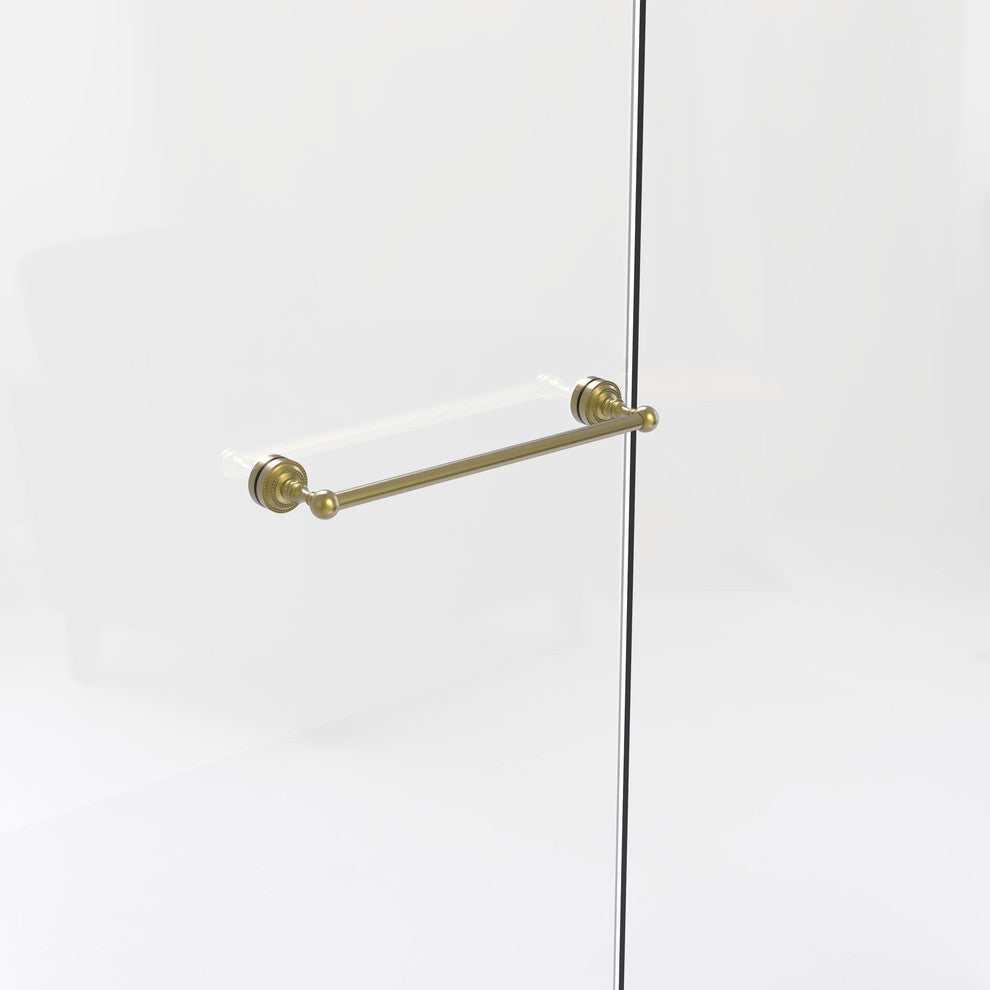 Dottingham 18" Shower Door Towel Bar, Satin Brass