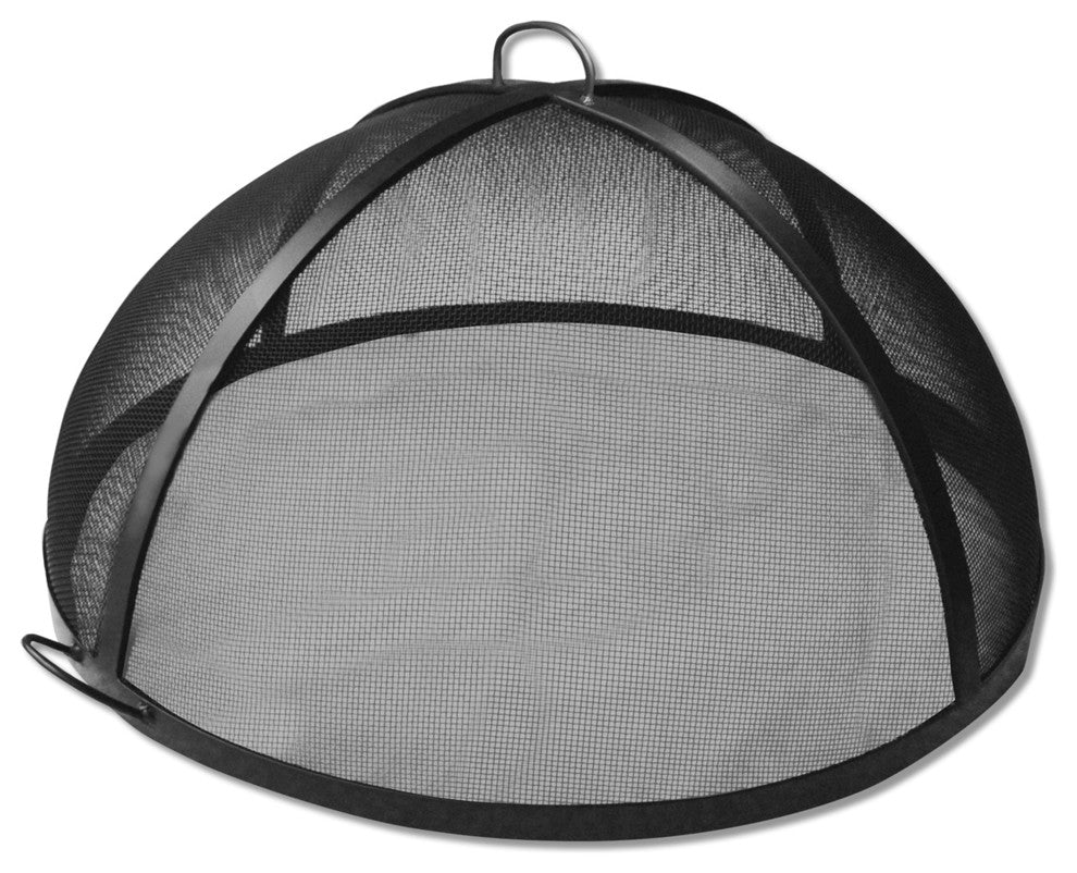 Master Flame 24" Diameter Fire Pit Screen, Lift Off Dome, Carbon Steel