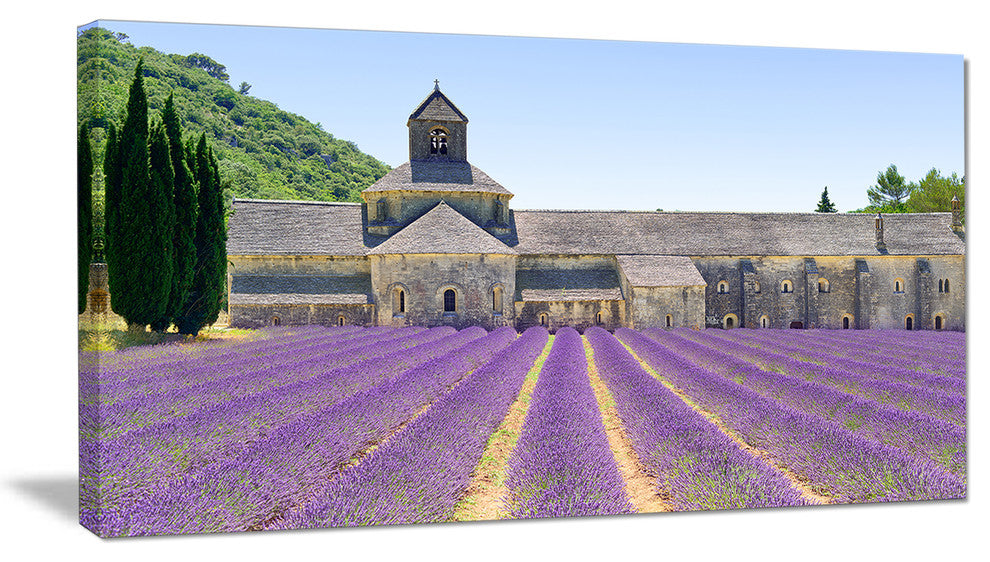"Abbey of Senanque Blooming Lavender" Landscape Wall Art, 32"x16"