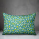 Tulip Pattern in Blue Throw Pillow