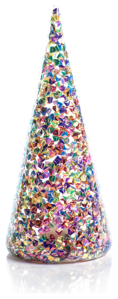LED Multicolor Sequin Trees, Set of 3