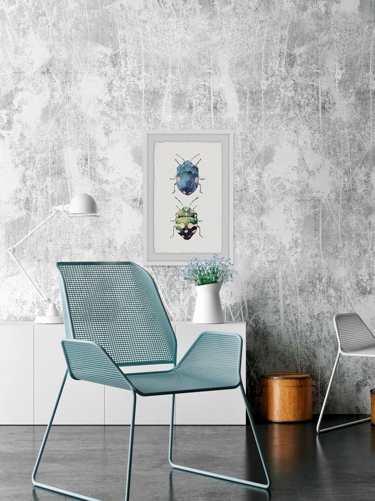 "Beetle Pair" Framed Painting Print, 20"x30"