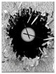 Abstract Broken Wall 3D Design Oversized Modern Metal Clock, 30x40
