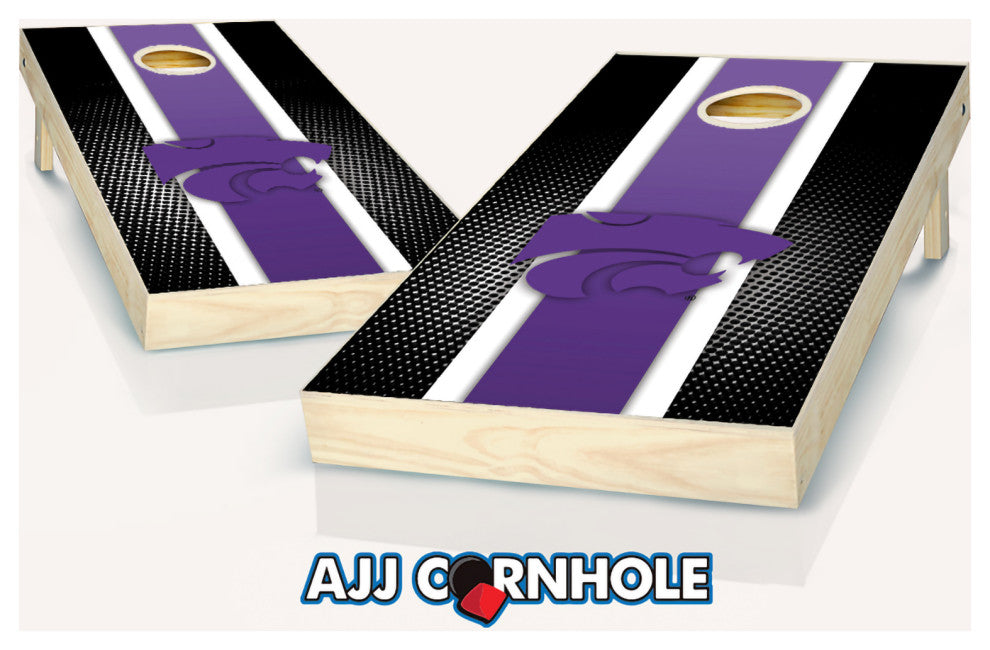 Kansas State Striped Cornhole Set