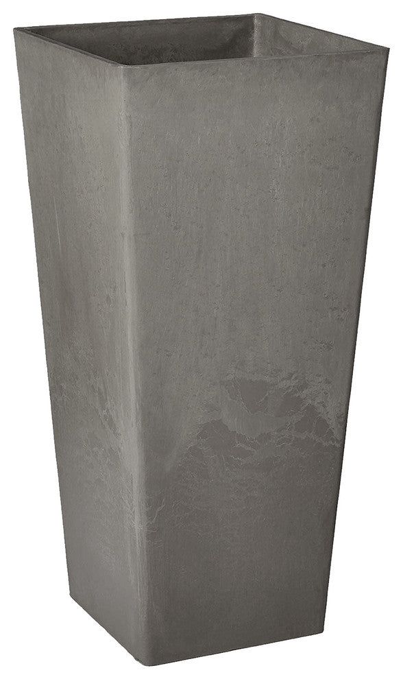 Contempo Tall Square Planter, Cement Color