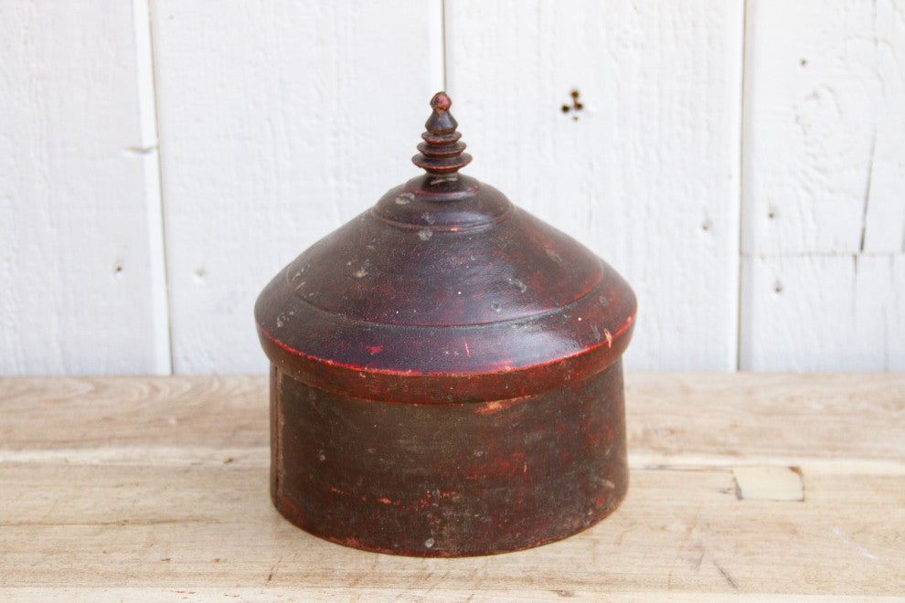 Dark Red Badri Tikka Box