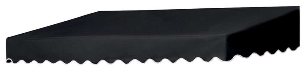 8' Traditional Door Canopy in a Box,  Ebony