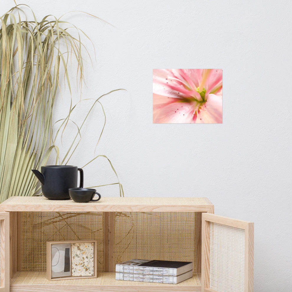 Center of the Stargazer Lily Floral Nature Photo Unframed Wall Art Print, 11" X 14"
