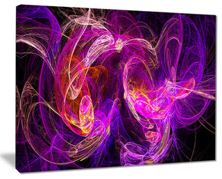 "Colored Smoke Blue Purple" Abstract Digital Art Canvas Print