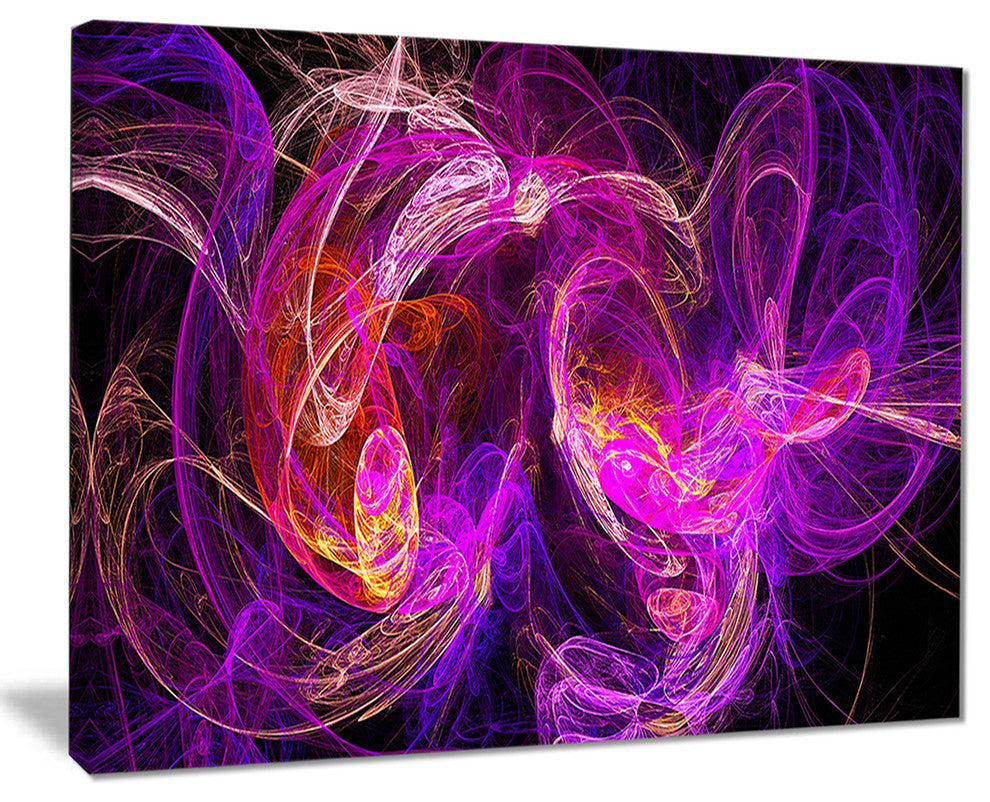"Colored Smoke Blue Purple" Abstract Digital Art Canvas Print