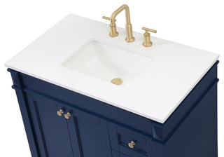 Home Living 21" Transitional Blue-Light Bathroom Vanity