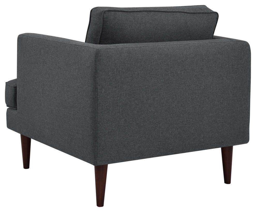 Armchair Accent Chair, Set of 2, Fabric, Gray, Modern, Lounge Hospitality