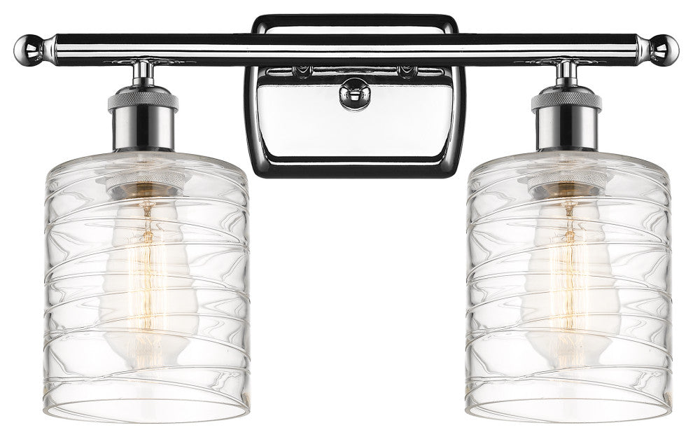 Innovations 516-2W-PC-G1113-LED 2-Light Bath Vanity Light, Polished Chrome