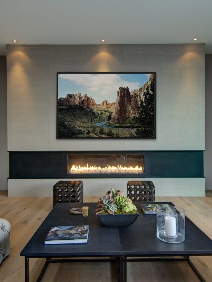 "Smith Rock" Floater Framed Painting Print on Canvas, 18"x12"