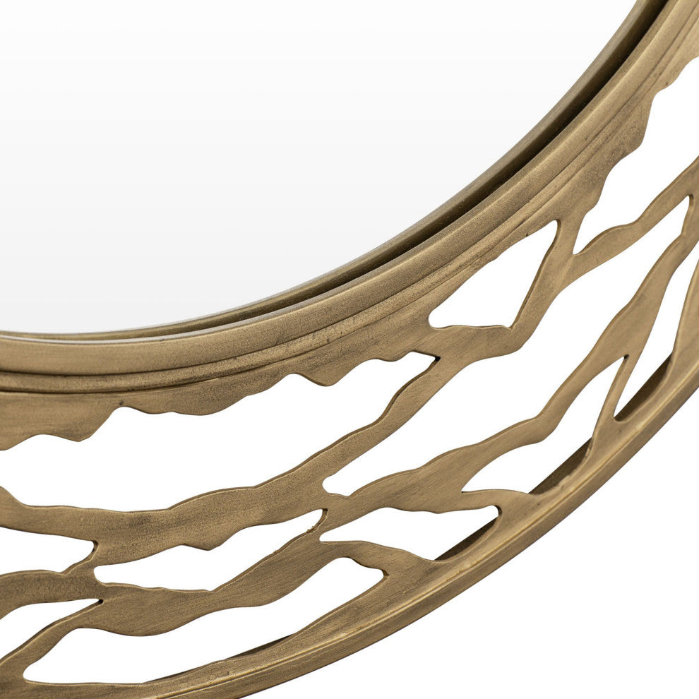 Varaluz 348MI33 Kato 33" Diameter Circular Bathroom Mirror - Carbon