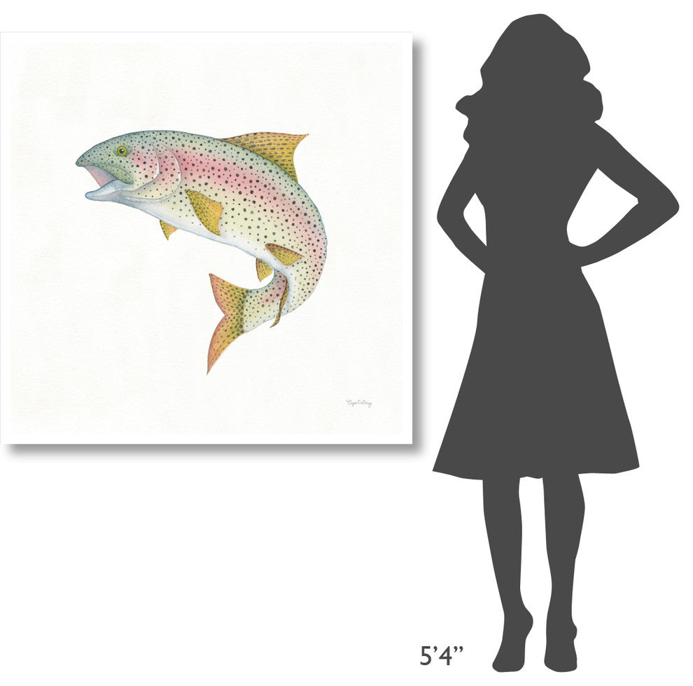 "Gone Fishin Rainbow" Digital Paper Print by Elyse DeNeige, 42"x42"