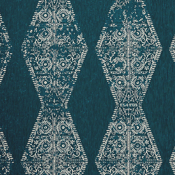 Pyramid Stripe Chenille Rug, Teal, 5'x7'
