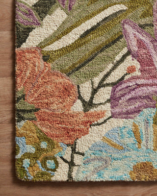 Loloi Belladonna Ivory / Multi 18" x 18" Sample Rug