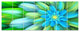 Massive Green Fractal Flower, Floral Canvas Art Print, 83"x32", 7 Panels