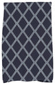 Diamond Dots Holiday Geometric Print Kitchen Towel, Navy Blue