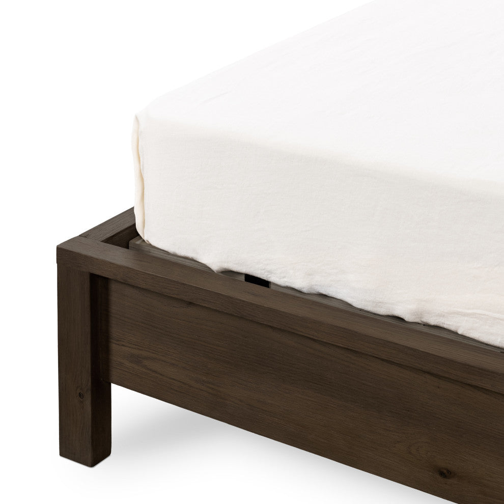 Santa Clara Wood Platform Bed, Toasted Brown, King