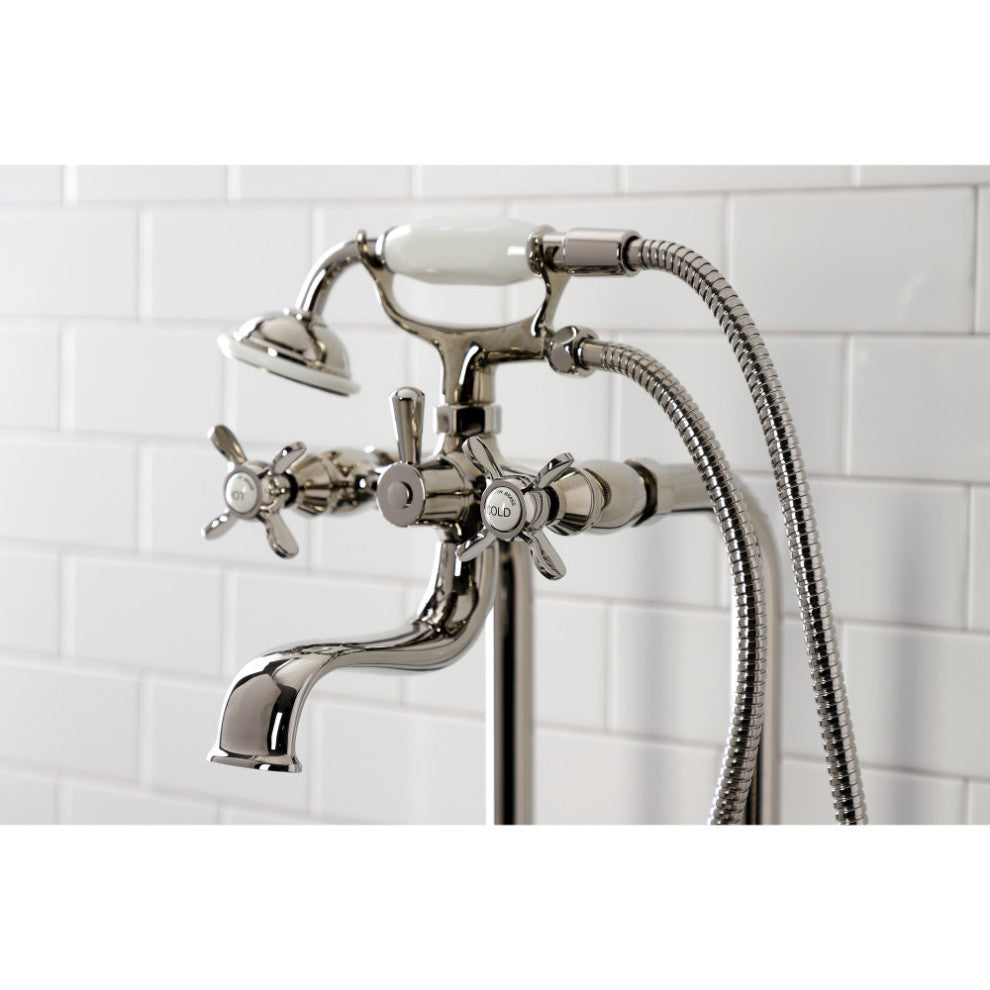 CCK246K6 Freestanding Tub Faucet Package With Supply Line, Polished Nickel