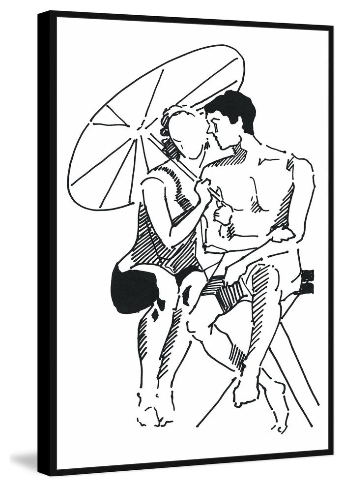 "New Love" Floater Framed Painting Print on Canvas, 30"x45"