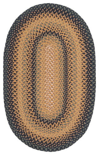 Safavieh Cape Cod Collection BRD651D Rug, Gold/Sage, 5' X 8' Oval