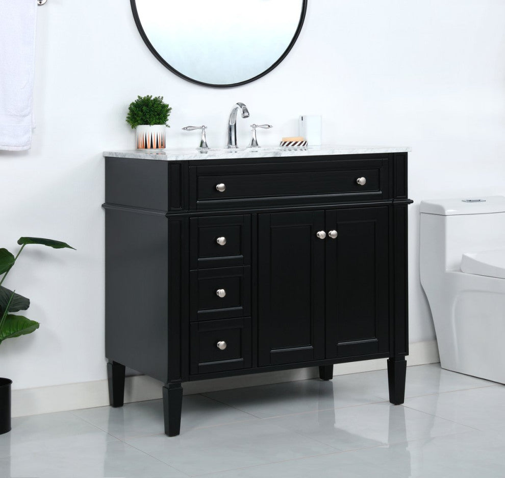 Elegant Decor Park Avenue Bathroom Vanity Black