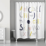 Animal Alphabet 71x74 Shower Curtain